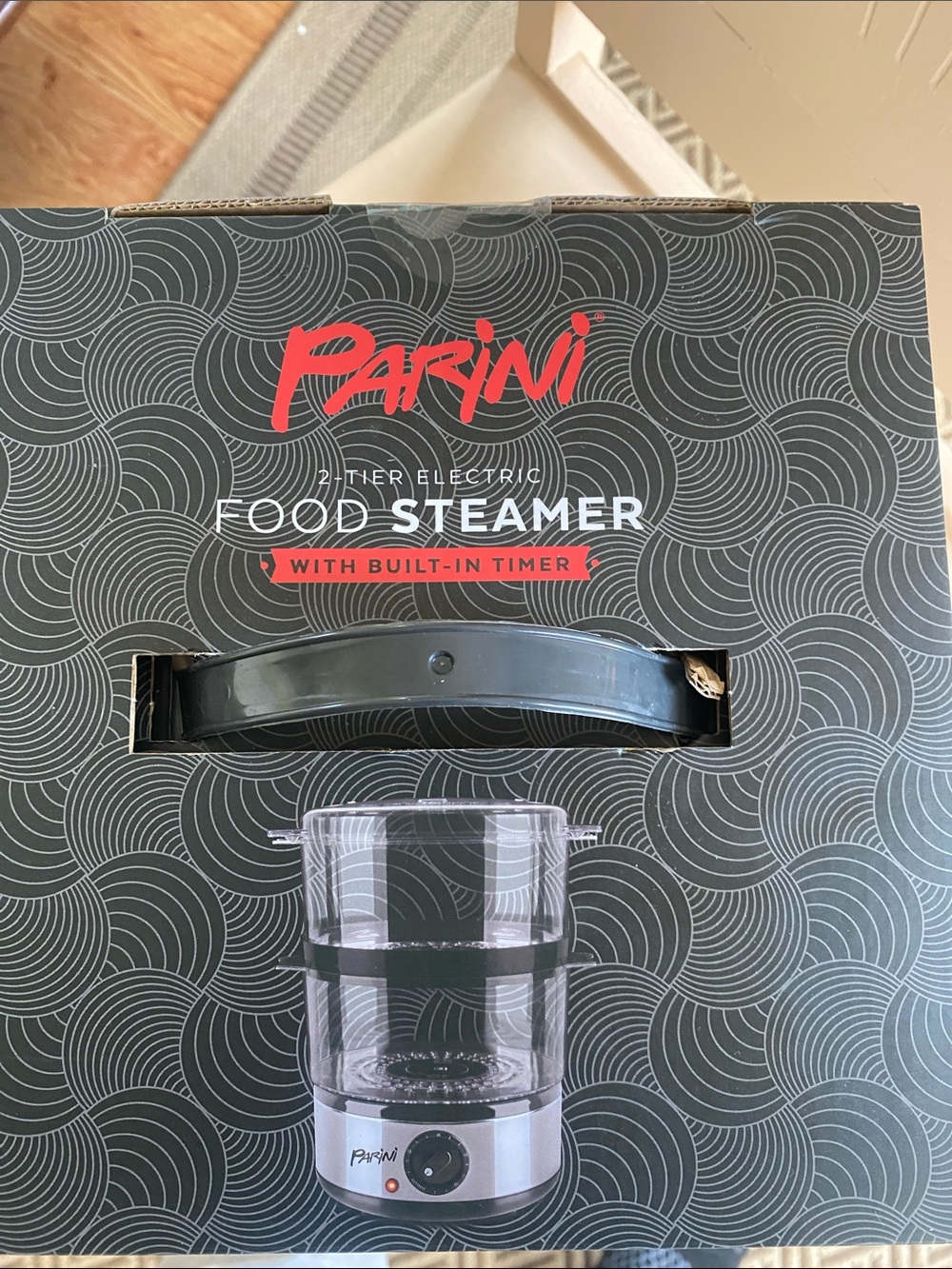 Parini 2-Tier Electric Food Steamer — Clear and Silver - Picture 5 of 6